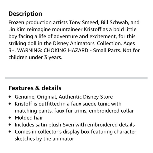 Disney Animators' Collection 3 Frozen 16” Dolls - Picture 15 of 16